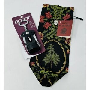 Wine Bottle Bag Cover, Gift Bag Fabric Reusable - Wine Passport Booklet, Opener‎